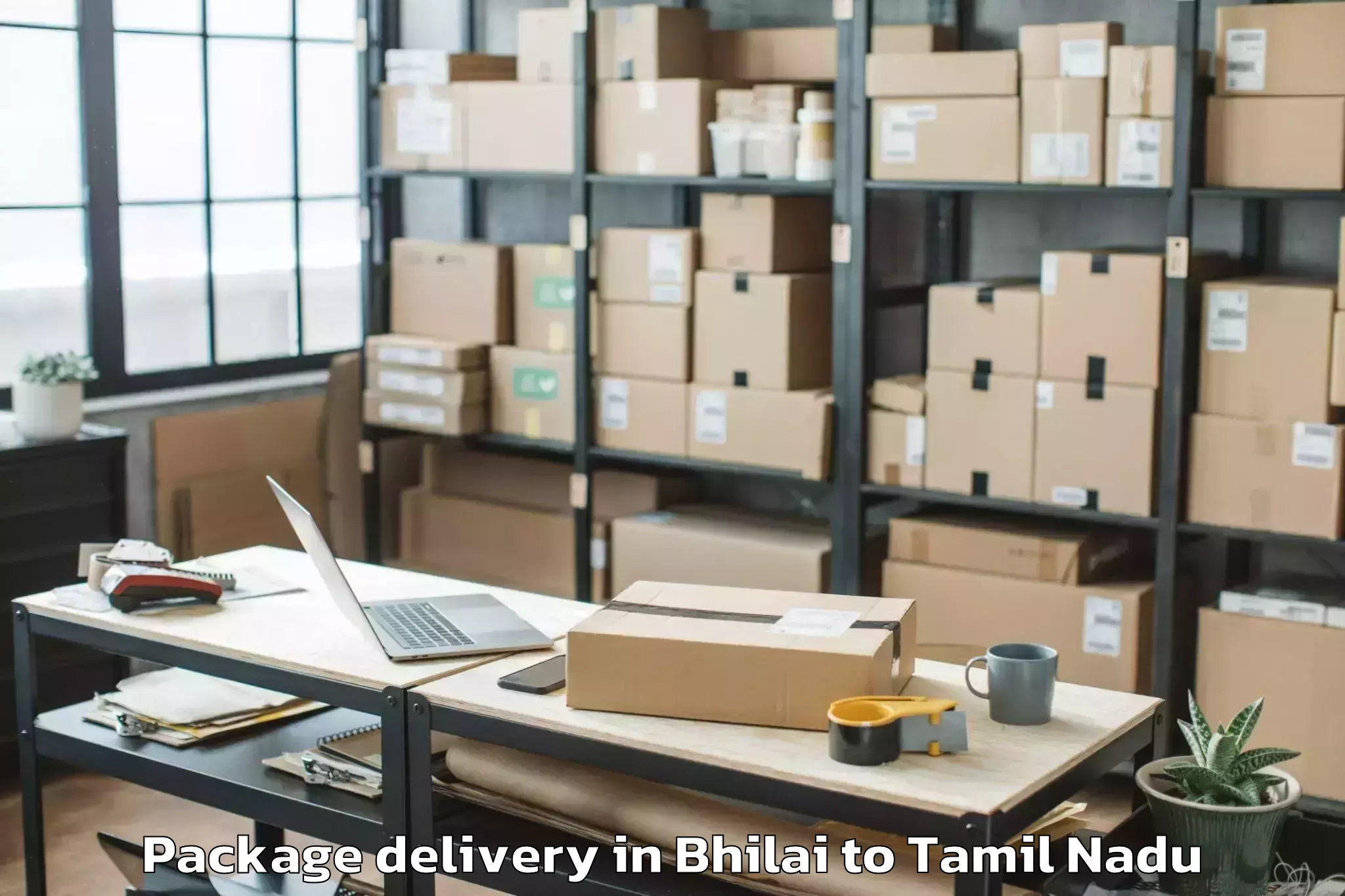 Quality Bhilai to Vettaikkaranpudur Package Delivery